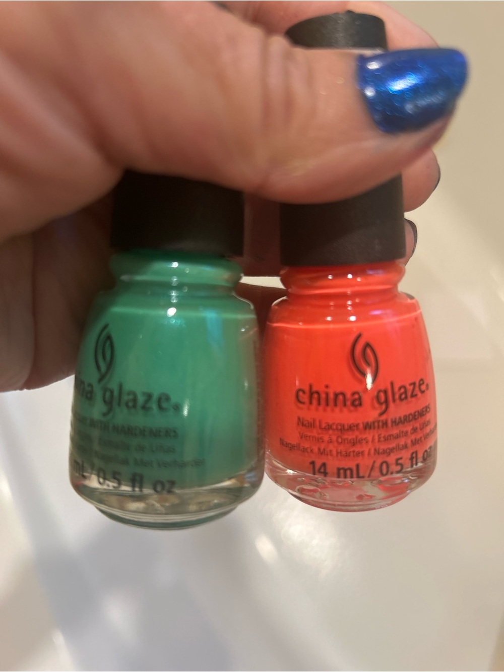 Nail Polish Set - Bright Pink, Coral, Purple, Green, Peach - Picture 4 of 5